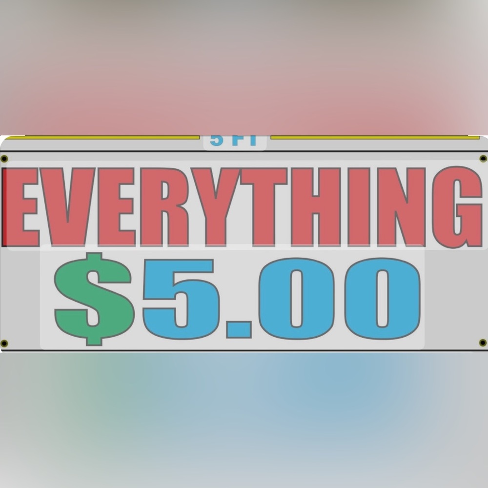 ALL ITEMS $5!!